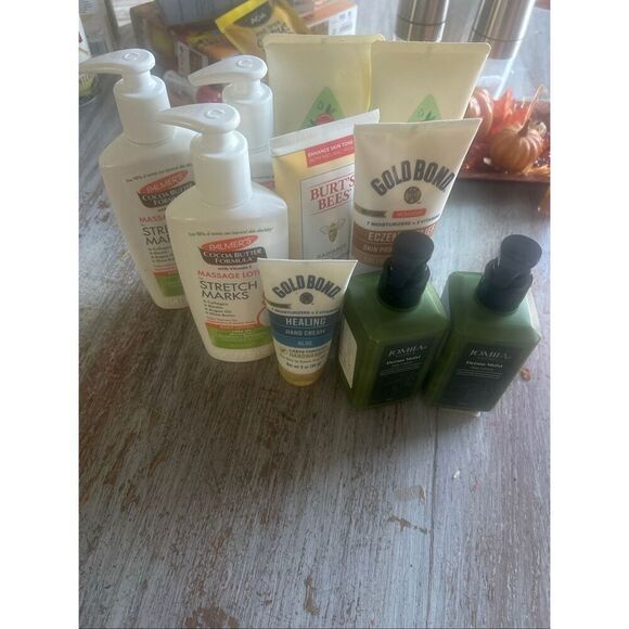 Lot of 10 Skincare Products – Palmer’s, Gold Bond, Burt’s Bees, Jomila & More